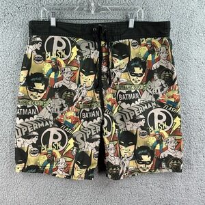 Batman Shorts Trunks Mens XL Mesh Lined DC Comics Graphic All over Print